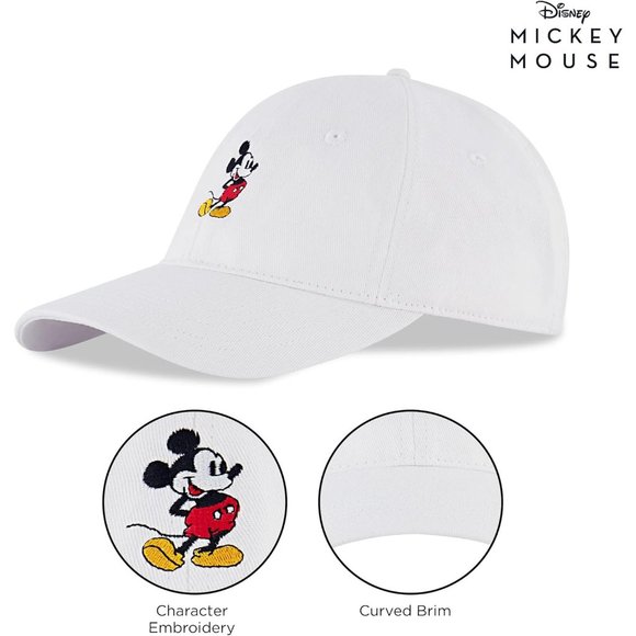 Men's Beautiful Mickey Mouse Adjustable Baseball Cap for Adult - Warm Grey - Picture 5 of 8